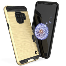 Charger l'image dans la galerie, Galaxy S9 Case, PUNKcase [SLOT Series] [Slim Fit] Dual-Layer Armor Cover w/Integrated Anti-Shock System, Credit Card Slot [Gold] (Color in image: Grey)

