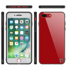 Charger l&#39;image dans la galerie, iPhone 8 PLUS Case, Punkcase GlassShield Ultra Thin Protective 9H Full Body Tempered Glass Cover W/ Drop Protection &amp; Non Slip Grip for Apple iPhone 7 PLUS / Apple iPhone 8 PLUS (Red) 
