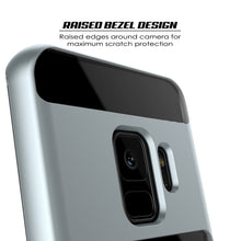 Charger l'image dans la galerie, Galaxy S9 Case, PUNKcase [LUCID 3.0 Series] [Slim Fit] [Clear Back] Armor Cover w/ Integrated Kickstand, Anti-Shock System &amp; PUNKSHIELD Screen Protector for Samsung Galaxy S9 [Silver] 
