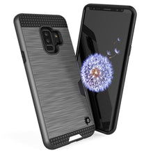Load image into Gallery viewer, Galaxy S9 Plus Case, PUNKcase [SLOT Series] [Slim Fit] Dual-Layer Armor Cover w/Integrated Anti-Shock System [Grey] (Color in image: Black)
