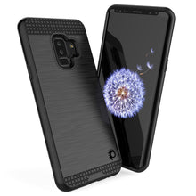 Load image into Gallery viewer, Galaxy S9 Plus Case, PUNKcase [SLOT Series] [Slim Fit] Dual-Layer Armor Cover w/Integrated Anti-Shock System, Credit Card Slot [Black] (Color in image: Grey)
