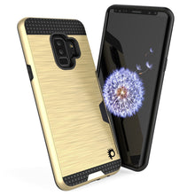 Load image into Gallery viewer, Galaxy S9 Plus Case, PUNKcase [SLOT Series] [Slim Fit] Dual-Layer Armor Cover w/Integrated Anti-Shock System [Gold] (Color in image: Grey)
