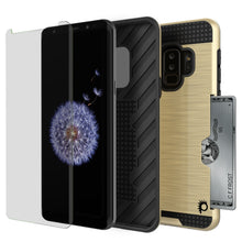 Load image into Gallery viewer, Galaxy S9 Plus Case, PUNKcase [SLOT Series] [Slim Fit] Dual-Layer Armor Cover w/Integrated Anti-Shock System [Gold] (Color in image: White)
