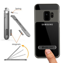 Charger l'image dans la galerie, Galaxy S9 Case, PUNKcase [LUCID 3.0 Series] [Slim Fit] [Clear Back] Armor Cover w/ Integrated Kickstand, Anti-Shock System &amp; PUNKSHIELD Screen Protector for Samsung Galaxy S9 [Grey] (Color in image: Rose Gold)
