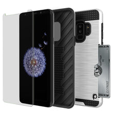 Load image into Gallery viewer, Galaxy S9 Plus Case, PUNKcase [SLOT Series] [Slim Fit] Dual-Layer Armor Cover w/Integrated Anti-Shock System, Credit Card Slot &amp; Screen Protector [White] (Color in image: Black)
