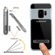 Charger l'image dans la galerie, Galaxy S9 Case, PUNKcase [LUCID 3.0 Series] [Slim Fit] [Clear Back] Armor Cover w/ Integrated Kickstand, Anti-Shock System &amp; PUNKSHIELD Screen Protector for Samsung Galaxy S9 [Silver] (Color in image: Red)
