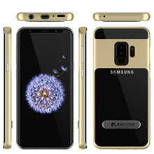 Charger l&#39;image dans la galerie, Galaxy S9+ Plus Case, PUNKcase [LUCID 3.0 Series] [Slim Fit] [Clear Back] Armor Cover w/ Integrated Kickstand, Anti-Shock System &amp; PUNKSHIELD Screen Protector for Samsung Galaxy S9+ Plus [Gold] (Color in image: Silver)
