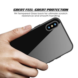 iPhone SE (4.7") Case, Punkcase GlassShield Ultra Thin Protective 9H Full Body Tempered Glass Cover W/ Drop Protection & Non Slip Grip for Apple iPhone 7 / Apple iPhone SE (4.7") (Black) (Color in image: White)
