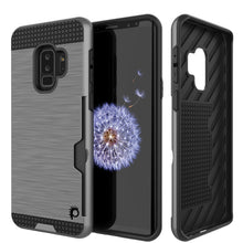 Load image into Gallery viewer, Galaxy S9 Plus Case, PUNKcase [SLOT Series] [Slim Fit] Dual-Layer Armor Cover w/Integrated Anti-Shock System [Grey] (Color in image: Grey)
