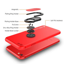 Load image into Gallery viewer, iPhone 8 Case, Punkcase Magnetix Protective TPU Cover W/ Kickstand, Tempered Glass Screen Protector [Red] 
