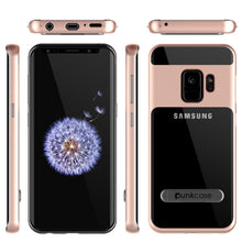 Load image into Gallery viewer, Galaxy S9 Case, PUNKcase [LUCID 3.0 Series] [Slim Fit] [Clear Back] Armor Cover w/ Integrated Kickstand, Anti-Shock System &amp; PUNKSHIELD Screen Protector for Samsung Galaxy S9 [Rose Gold] (Color in image: Silver)

