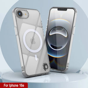 Punkcase iPhone 16e Magnetic Wireless Charging Case [Clearmag Series] [Clear]