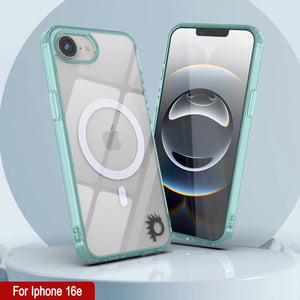 Punkcase iPhone 16e Magnetic Wireless Charging Case [Clearmag Series] [Teal]