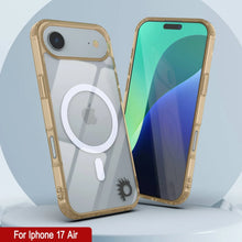 Charger l'image dans la galerie, Punkcase iPhone 17 Air Magnetic Wireless Charging Case [Clearmag Series] [Gold]
