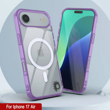 Charger l'image dans la galerie, Punkcase iPhone 17 Air Magnetic Wireless Charging Case [Clearmag Series] [Purple]
