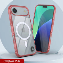 Charger l'image dans la galerie, Punkcase iPhone 17 Air Magnetic Wireless Charging Case [Clearmag Series] [Red]
