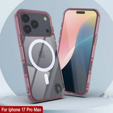 Charger l'image dans la galerie, Punkcase iPhone 17 Pro Max Magnetic Wireless Charging Case [ClearMag Series] [Rose]
