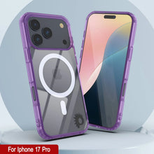 Charger l'image dans la galerie, Punkcase iPhone 17 Pro Magnetic Wireless Charging Case [Clearmag Series] [Purple]
