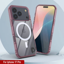 Charger l'image dans la galerie, Punkcase iPhone 17 Pro Magnetic Wireless Charging Case [Clearmag Series] [Rose]
