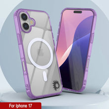 Charger l'image dans la galerie, Punkcase iPhone 17 Magnetic Wireless Charging Case [Clearmag Series] [Purple]
