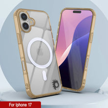 Charger l'image dans la galerie, Punkcase iPhone 17 Magnetic Wireless Charging Case [Clearmag Series] [Gold]
