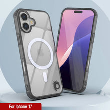 Charger l'image dans la galerie, Punkcase iPhone 17 Magnetic Wireless Charging Case [Clearmag Series] [Black]
