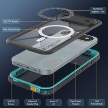 Charger l'image dans la galerie, Coupe d'iphone 17 étanche à l'air, punkcase [Series Extreme] Couvercle d'armure avec protecteur d'écran intégré [Teal]
