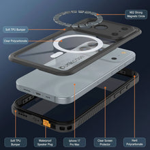 Charger l'image dans la galerie, Étui imperméable iPhone 17 Pro Max, punkcase [EXTREME MAG Series] Couverture d'armure avec protecteur d'écran intégré [noir]
