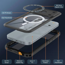 Charger l'image dans la galerie, Étui imperméable iPhone 17 Pro, couvercle d'armure Punkcase [Extreme Mag] avec protecteur d'écran intégré [noir]
