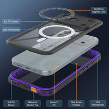 Charger l&#39;image dans la galerie, Hautre imperméable de l&#39;iPhone 17 Pro, Punkcase [Extreme Series] Couvercle d&#39;armure avec protecteur d&#39;écran intégré [violet]
