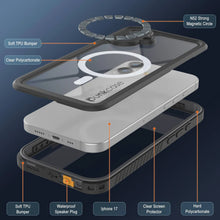 Charger l'image dans la galerie, Étui imperméable de l'iPhone 17, Punkcase [Extreme Mag Series] Couverture d'armure avec protecteur d'écran intégré [Gray]
