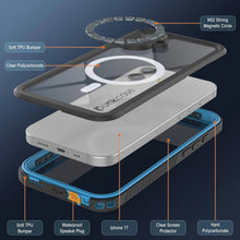Charger l'image dans la galerie, Coupe étanche iPhone 17, couvercle d'armure Punkcase [série Extreme avec protecteur d'écran intégré [bleu clair]
