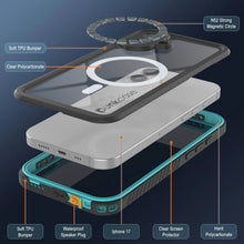 Charger l'image dans la galerie, Étui imperméable de l'iPhone 17, Punkcase [Extreme Mag Series] Couverture d'armure avec protecteur d'écran intégré [Teal]
