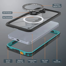 Load image into Gallery viewer, Coque étanche pour Galaxy S26 Plus, Punkcase [Extreme Mag Series] Armor Cover avec protection d'écran intégrée [Sarcelle]
