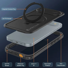 Charger l&#39;image dans la galerie, Coque étanche pour iPhone 17 Air [Série Kickstud 2.0] Housse de protection IP68 avec protecteur d&#39;écran et béquille [Gris]
