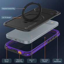 Charger l&#39;image dans la galerie, Coque étanche pour iPhone 17 Air [Série Kickstud 2.0] Housse de protection IP68 avec protecteur d&#39;écran et béquille [Violet]
