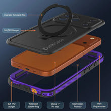 Charger l&#39;image dans la galerie, Coque étanche pour iPhone 17 Pro Max [Série Kickstud 2.0] Housse de protection IP68 avec protecteur d&#39;écran et béquille [Violet]
