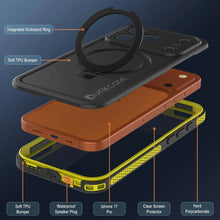 Charger l&#39;image dans la galerie, Coque étanche pour iPhone 17 Pro [Série Kickstud 2.0] Housse de protection IP68 avec protecteur d&#39;écran et béquille [Jaune]
