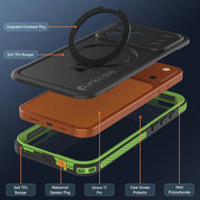Charger l&#39;image dans la galerie, Coque étanche pour iPhone 17 Pro [Série Kickstud 2.0] Housse de protection IP68 avec protecteur d&#39;écran et béquille [Vert]
