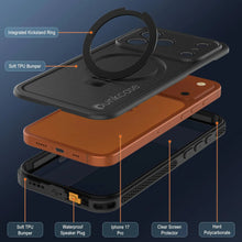 Charger l&#39;image dans la galerie, Coque étanche pour iPhone 17 Pro [Série Kickstud 2.0] Housse de protection IP68 avec protecteur d&#39;écran et béquille [Noir]
