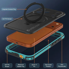 Charger l&#39;image dans la galerie, Coque étanche pour iPhone 17 Pro [Série Kickstud 2.0] Housse de protection IP68 avec protecteur d&#39;écran et béquille [Sarcelle]
