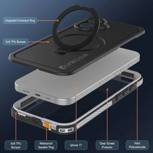 Charger l&#39;image dans la galerie, Coque étanche pour iPhone 17 [Série Kickstud 2.0] Housse de protection IP68 avec protecteur d&#39;écran et béquille [Blanc]
