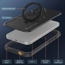 Charger l&#39;image dans la galerie, Coque étanche pour iPhone 17 [Série Kickstud 2.0] Housse de protection IP68 avec protecteur d&#39;écran et béquille [Gris]
