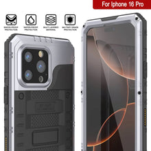Charger l&#39;image dans la galerie, iPhone 16 Pro Metal Extreme 3.0 Série Aluminium Aluminium Aluminium IP68 W / Buillt en protecteur d&#39;écran et kickstand [White]
