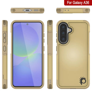 Punkcase Galaxy A36 Case, [Spartan 2.0 Series] Couverture lourde robuste claire [jaune]