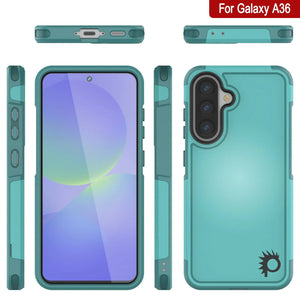 Punkcase Galaxy A36 Case, [Spartan 2.0 Series] Couverture lourde robuste claire [bleu clair]