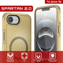 Load image into Gallery viewer, Punkcase iPhone 16e Case, [Spartan 2.0 Series] Couverture robuste robuste claire avec protecteur d&#39;écran intégré [jaune]
