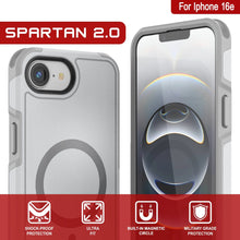 Load image into Gallery viewer, Punkcase iPhone 16e Case, [Spartan 2.0 Series] Couverture lourde robuste claire avec protecteur d&#39;écran intégré [blanc]
