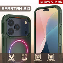 Charger l&#39;image dans la galerie, Punkcase iPhone 17 Pro Max Case, [Spartan 2.0 Series] Couverture lourde robuste claire avec protecteur d&#39;écran intégré [vert foncé]
