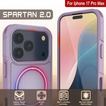 Charger l&#39;image dans la galerie, Punkcase iPhone 17 Pro Max Case, [Spartan 2.0 Series] Couverture lourde robuste claire avec protecteur d&#39;écran intégré [Lilac]
